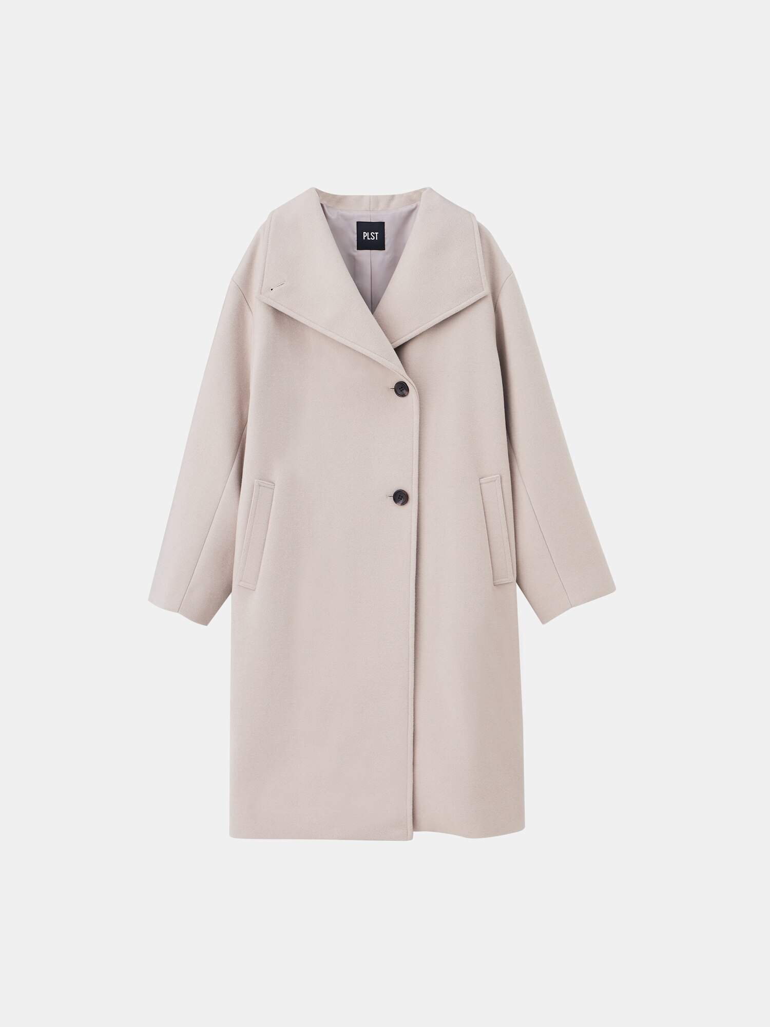 25AW✨新品タグ付 PLST ウールモッサ 2WAY スタンドカラーコート PLST(プラステ)公式 | ウールモッサ2WAYスタンドカラーコート(レディース)