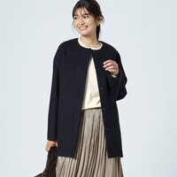 PLST(プラステ)公式 | ウールモッサノーカラーハーフコート