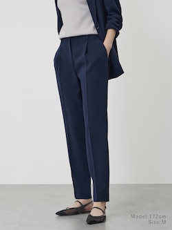 【丈長め】トリアセブレンドテーパードパンツ