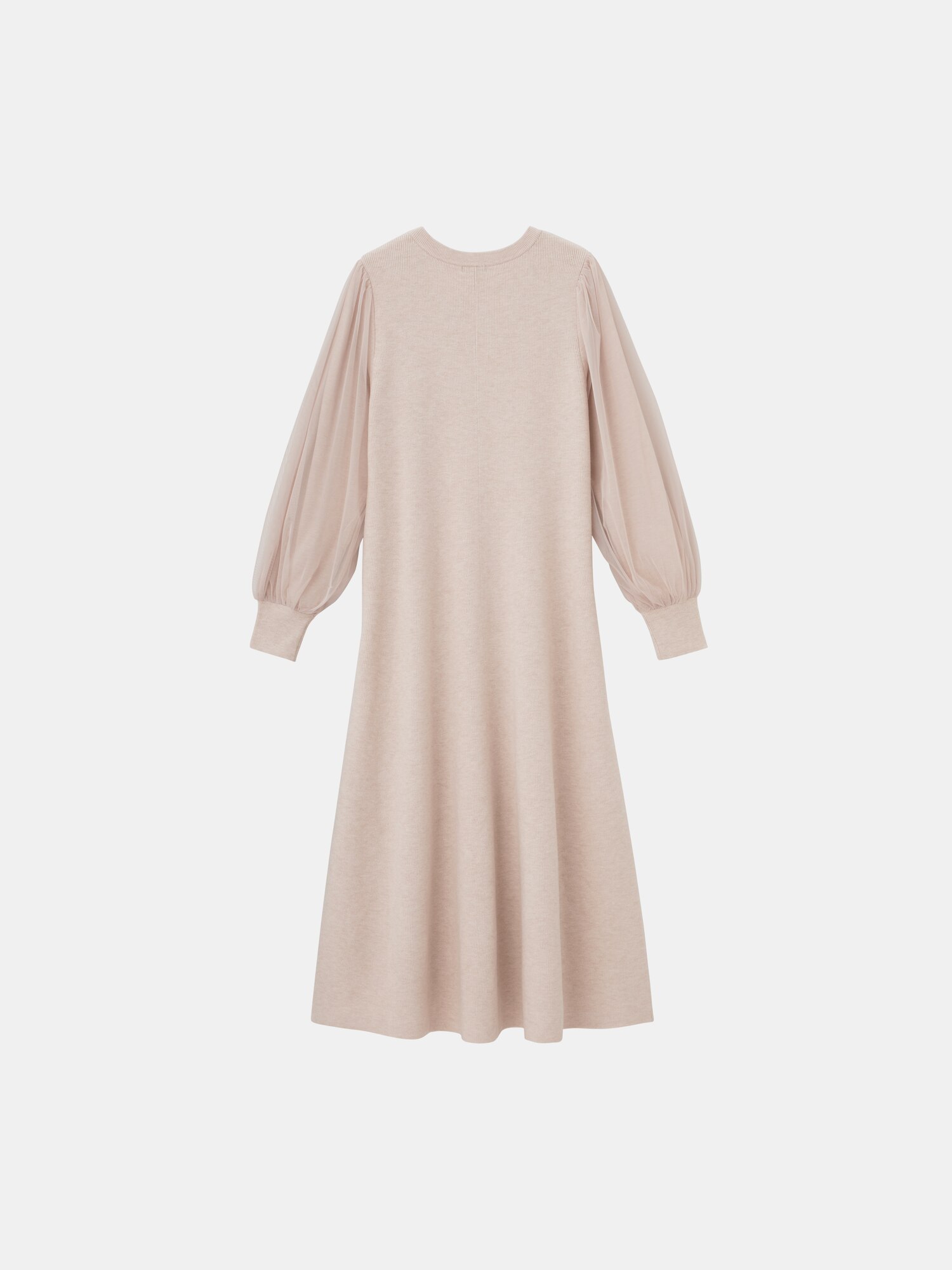 pristineプリスティン ニットロングワンピース PLST(プラステ)公式 | チュールドッキングニットワンピース