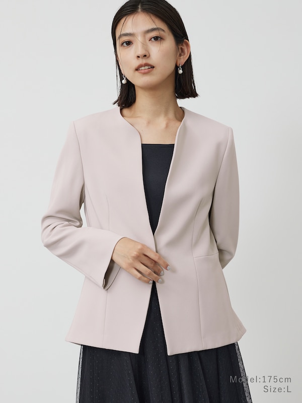 トリアセブレンドペプラムジャケット