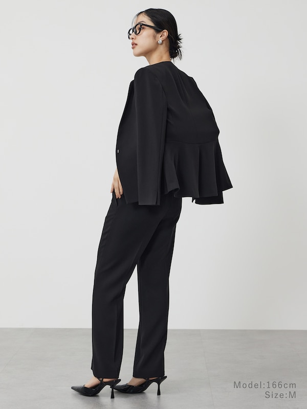 トリアセブレンドペプラムジャケット