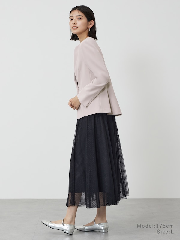 トリアセブレンドペプラムジャケット