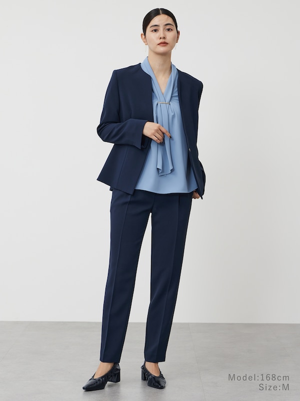 トリアセブレンドペプラムジャケット