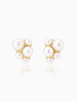 フェイクランダムパールピアス