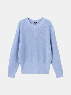 メタリッククルーネックセーター