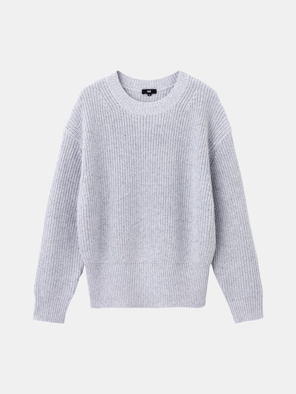 メタリッククルーネックセーター