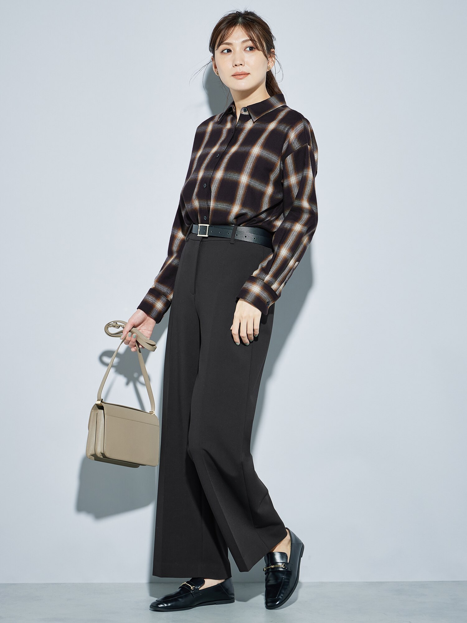 ブラウス シャツ オンブレーチェック柄シャツ レディース オンブレーチェックシャツ / any FAM | ファッション通販 【公式
