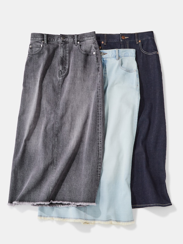 デニムナロースカート