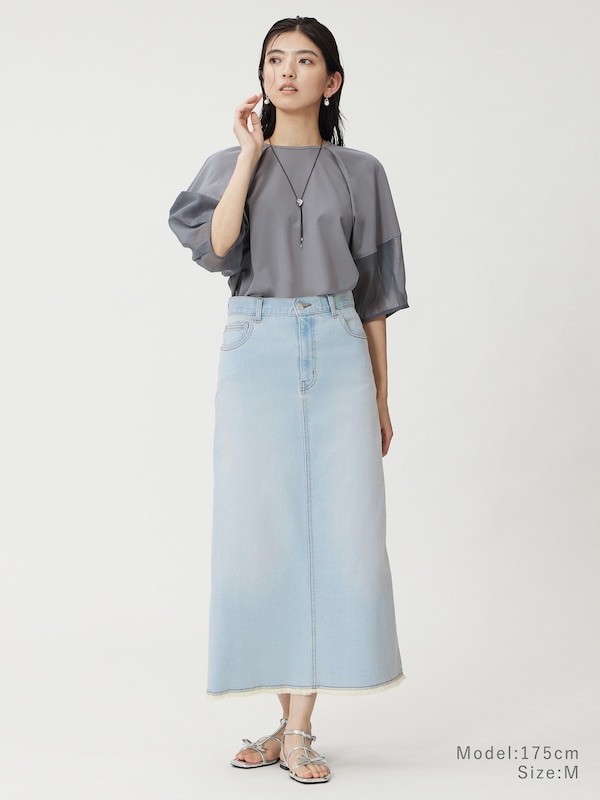 デニムナロースカート