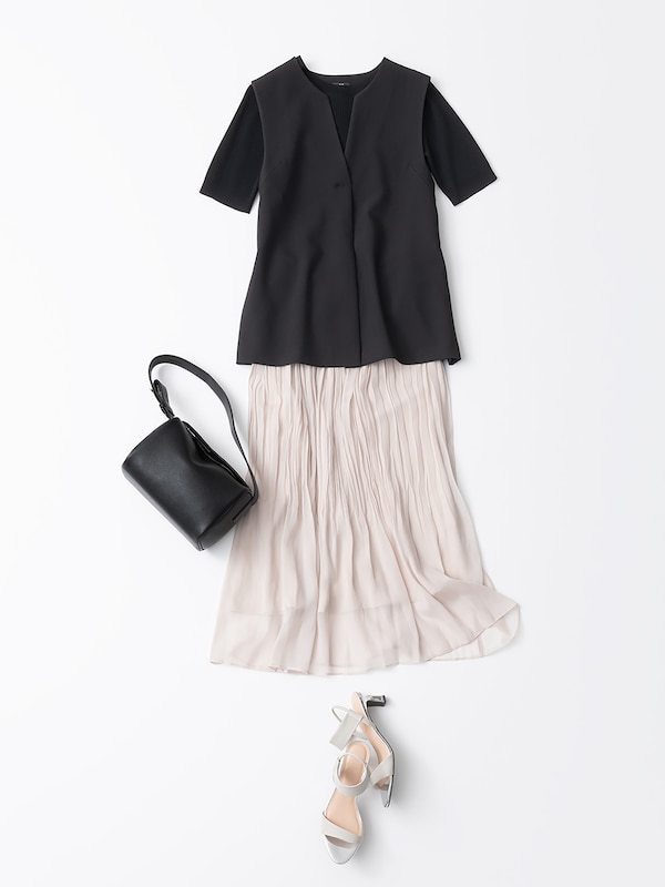 フロントタックベストパンツセットアップ