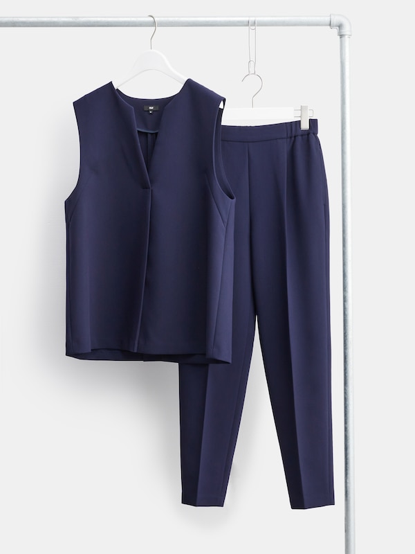 フロントタックベストパンツセットアップ