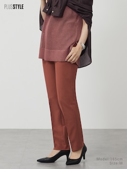 【丈長め】スティックパンツ（コットンブレンド）