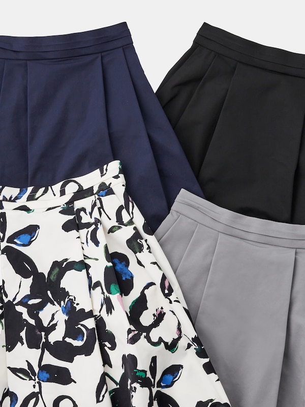 ボリュームタックフレアスカート