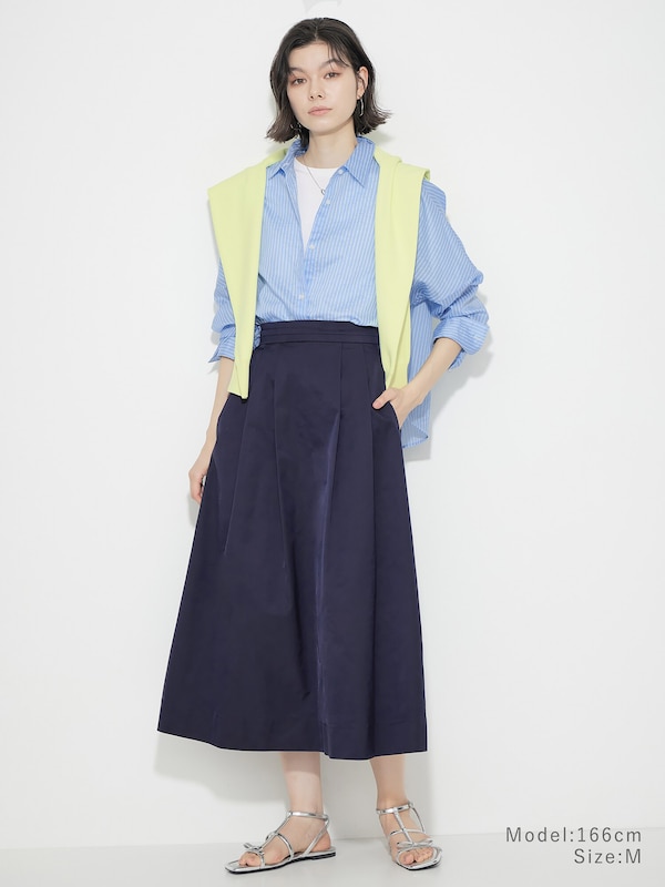 ボリュームタックフレアスカート