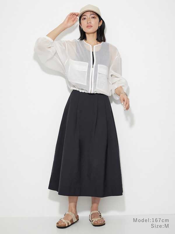 ボリュームタックフレアスカート