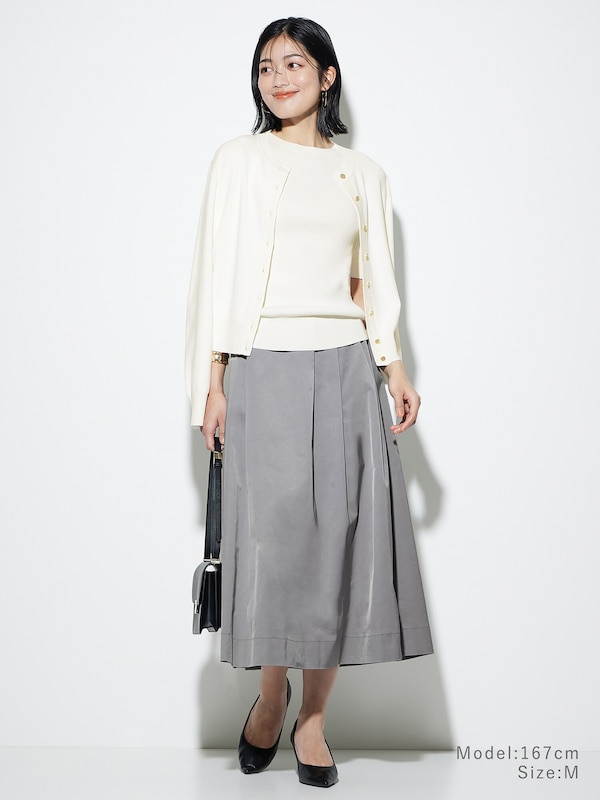 ボリュームタックフレアスカート