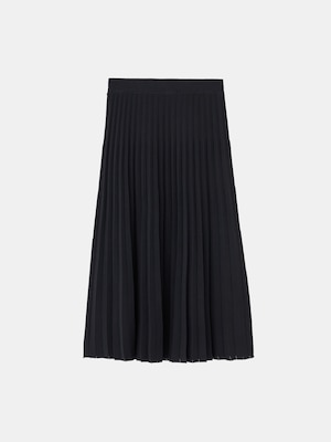レーヨンブレンドシアープリーツスカート
