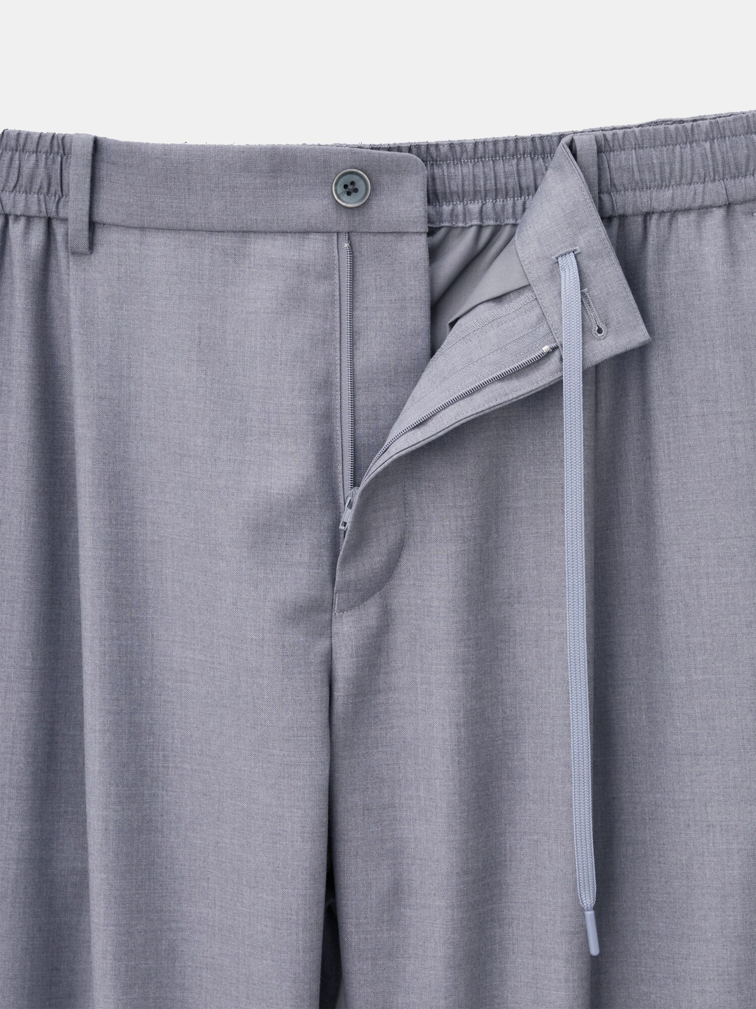 プラステ　セットアップ　パンツ　ポリレーヨンストレッチ　S/S　ライトグレー PLST(プラステ)公式 | 2025年春モデル レーヨンブレンドワイドパンツ