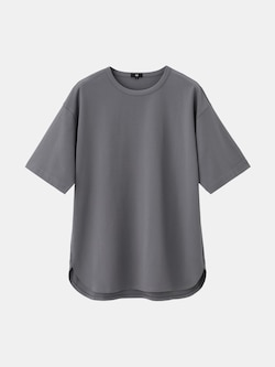 2025年モデル ストレッチコットンブレンドラウンドテールTシャツ