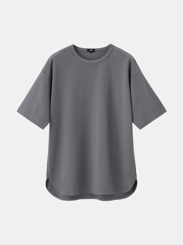 2025年モデル ストレッチコットンブレンドラウンドテールTシャツ