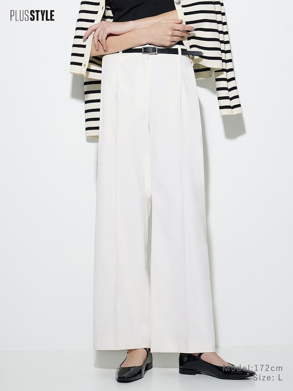 ワイドパンツ（リネンブレンド）