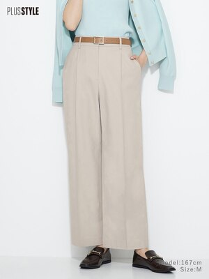 ワイドパンツ（リネンブレンド）（セットアップ可能）
