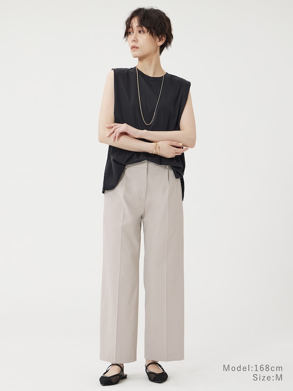 ワイドパンツ（リネンブレンド）