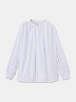 ライトサテン2WAYギャザーブラウス