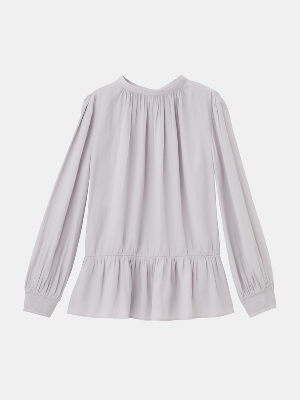 ライトサテン2WAYギャザーブラウス