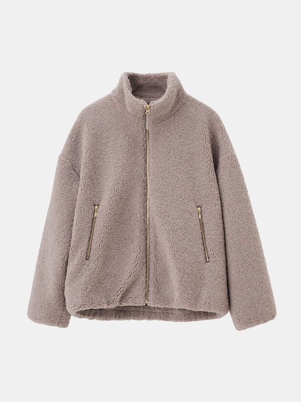 スタンドカラーボアブルゾン