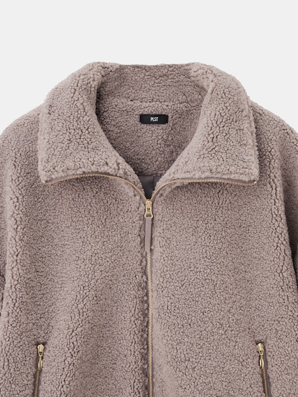 スタンドカラーボアブルゾン