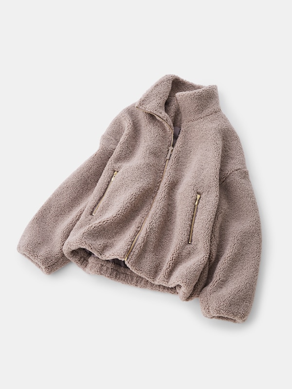 スタンドカラーボアブルゾン