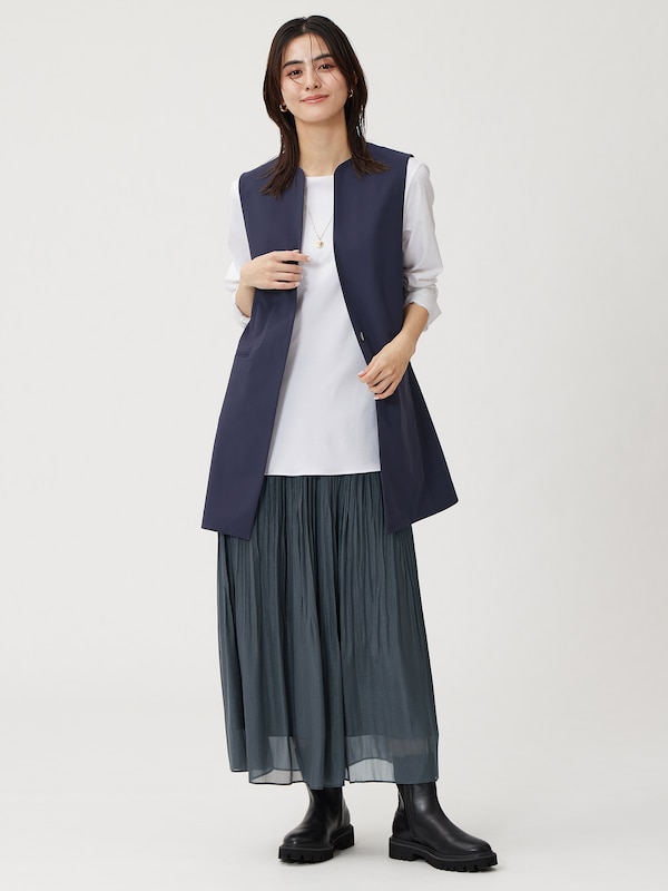 2025年春モデル ハイストレッチトリコットミドルジレ
