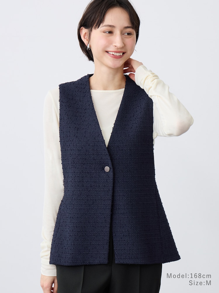 PLST(プラステ)公式 | ツイードペプラムジレ 