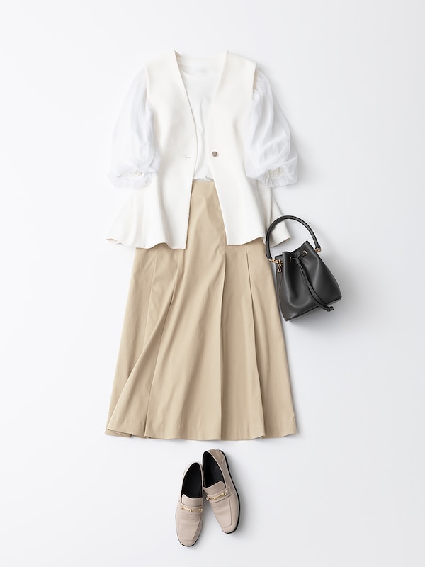 ツイードペプラムジレ