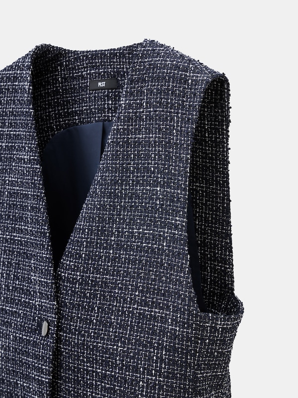 ツイードペプラムジレ