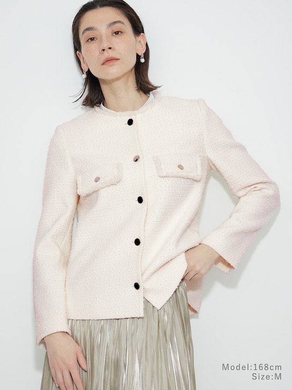 ツイードペプラムジャケット