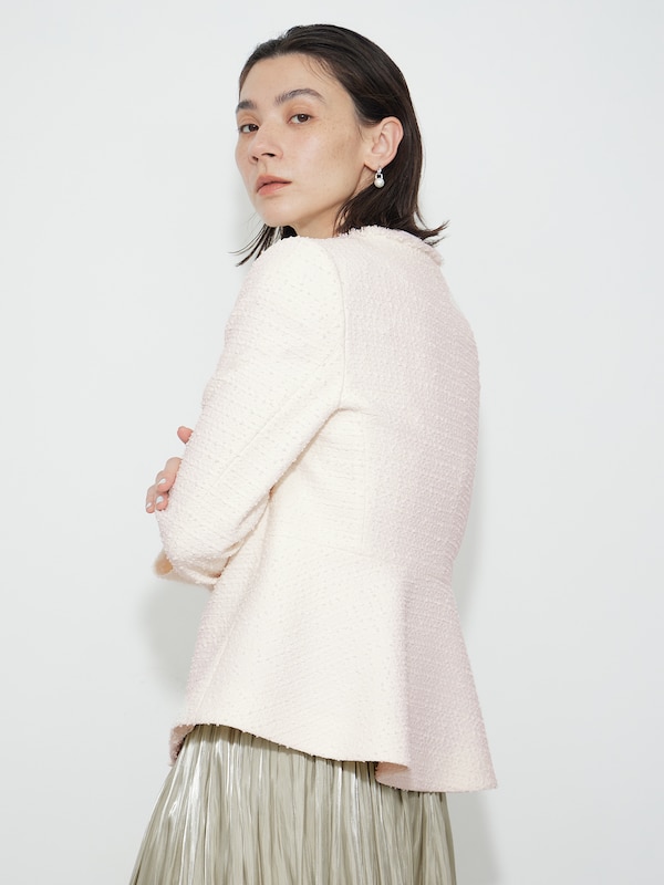 ツイードペプラムジャケット