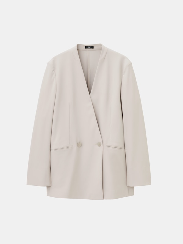 2025年春モデル ハイストレッチトリコットカラーレスダブルジャケット