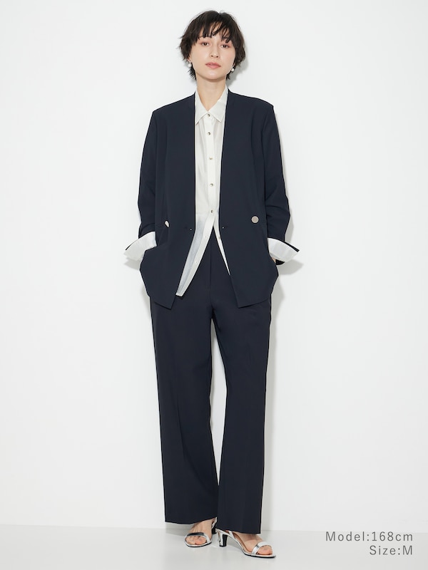 2025年春モデル ハイストレッチトリコットカラーレスダブルジャケット