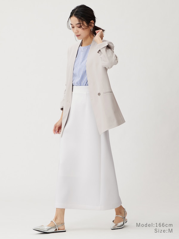 2025年春モデル ハイストレッチトリコットカラーレスダブルジャケット