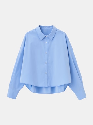 タイプライタークロップドシャツ（マシンウォッシャブル/吸汗速乾）