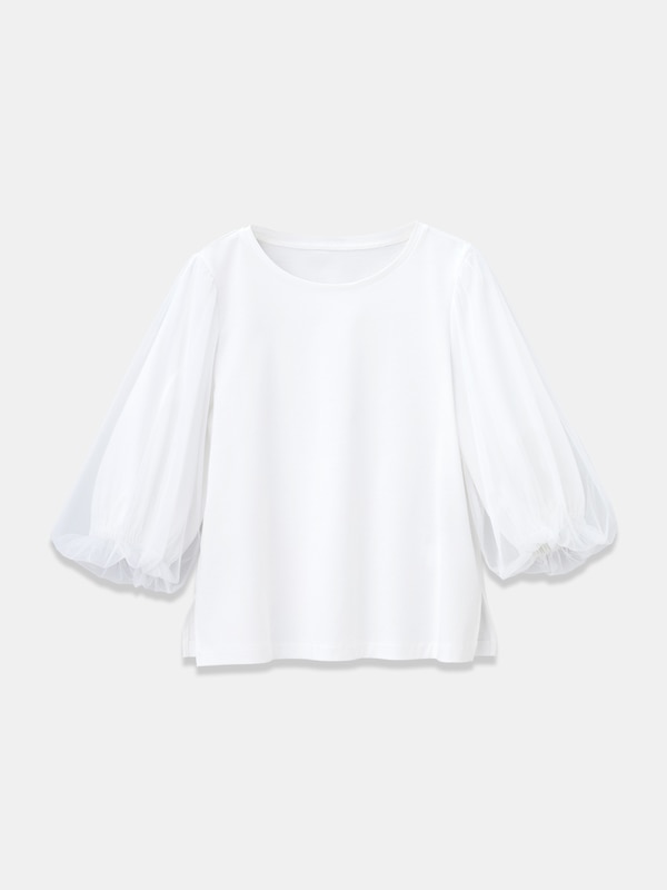 チュールスリーブプルオーバー