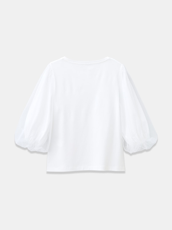 チュールスリーブプルオーバー