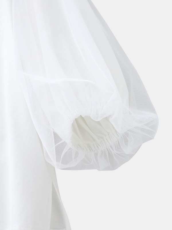 チュールスリーブプルオーバー