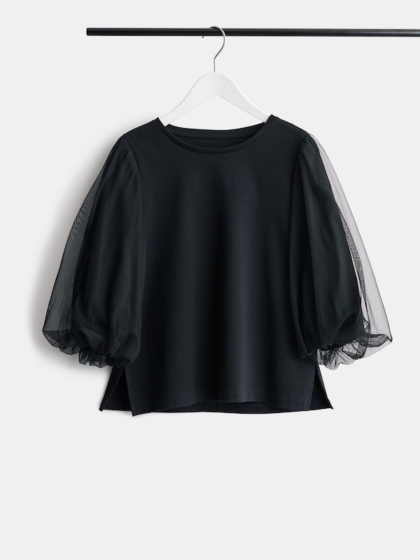 チュールスリーブプルオーバー