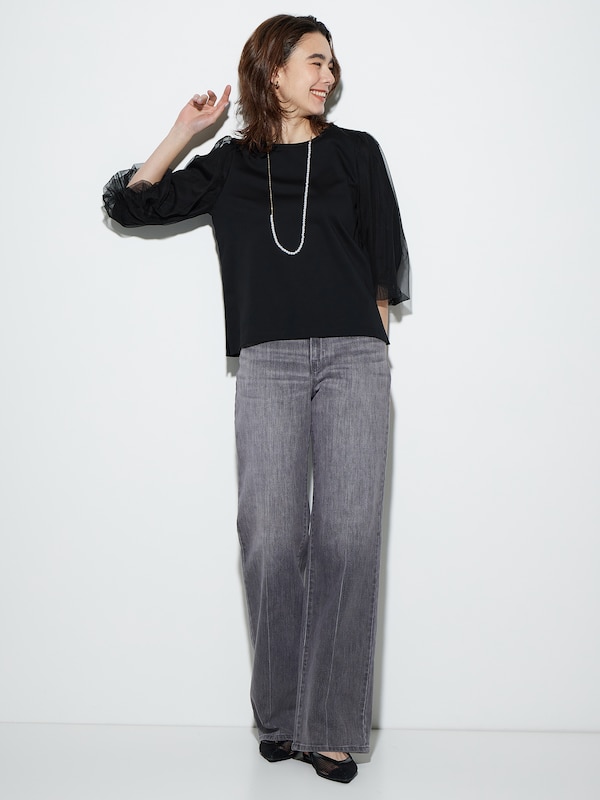 チュールスリーブプルオーバー