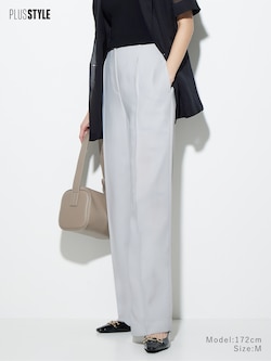 【丈長め】ワイドパンツ（ダブルクロス）