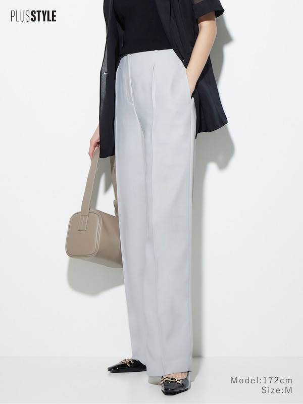 【丈長め】ワイドパンツ（ダブルクロス）